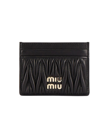 26FW 마틀라세 금장 로고 카드지갑 블랙 5MC076 AFPP F0002