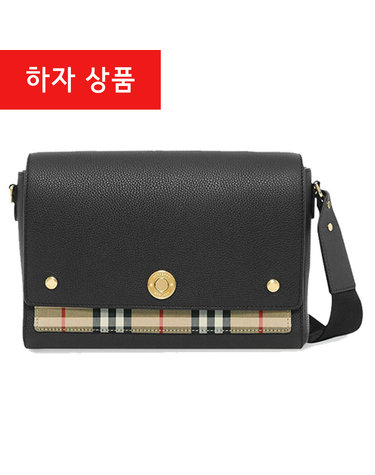 [리퍼브] 하자 빈티지 체크 노트 크로스백 블랙 8021110