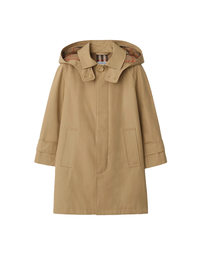 버버리 25FW 키즈 후드 트렌치 코트 베이지 8109262 착용컷