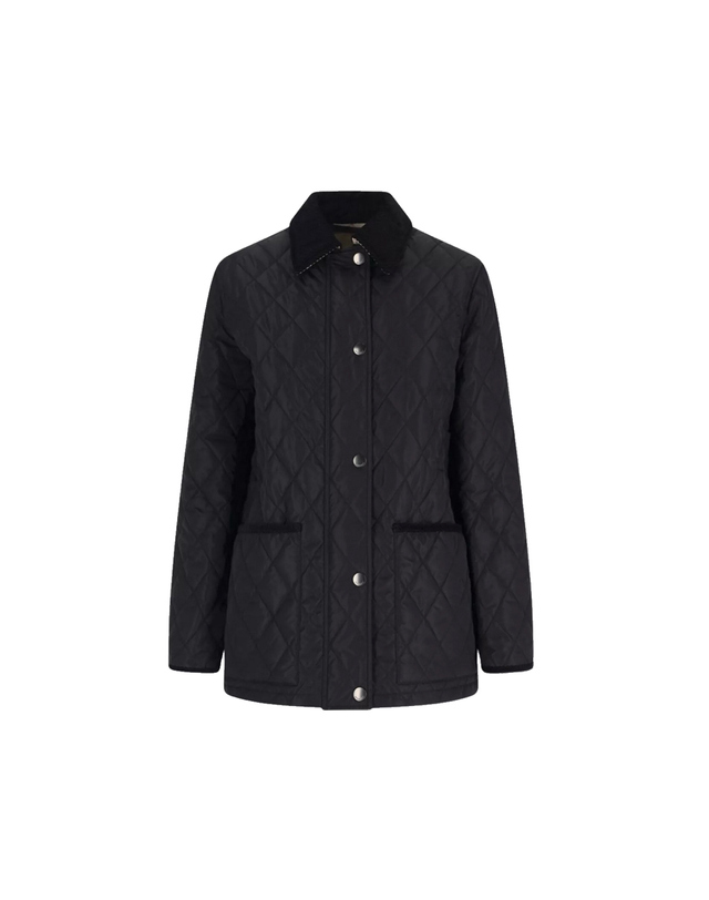 버버리 26SS 브로드웨이 BROADWAY 다이아몬드 퀄팅 자켓 블랙 8107463 착용컷