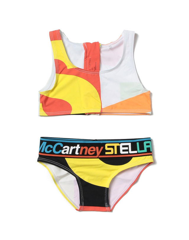 스텔라 매카트니 키즈 컬러 투피스 스윔세트 TSCA35 Z1129 999MC 착용컷