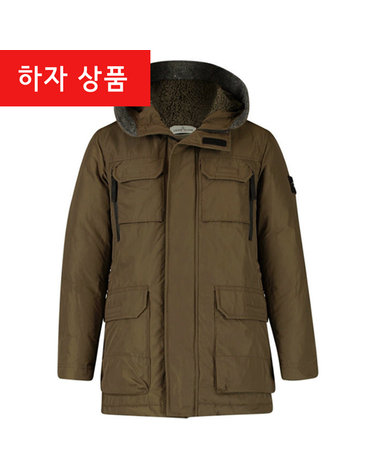 [리퍼브] 하자 키즈 와펜 후드 패딩 자켓 카키 691640634 V0054