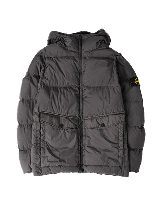 스톤아일랜드 25FW 크링클 랩스 후드 패딩 그레이 K2S15 4100011 S0A23 V0062 착용컷