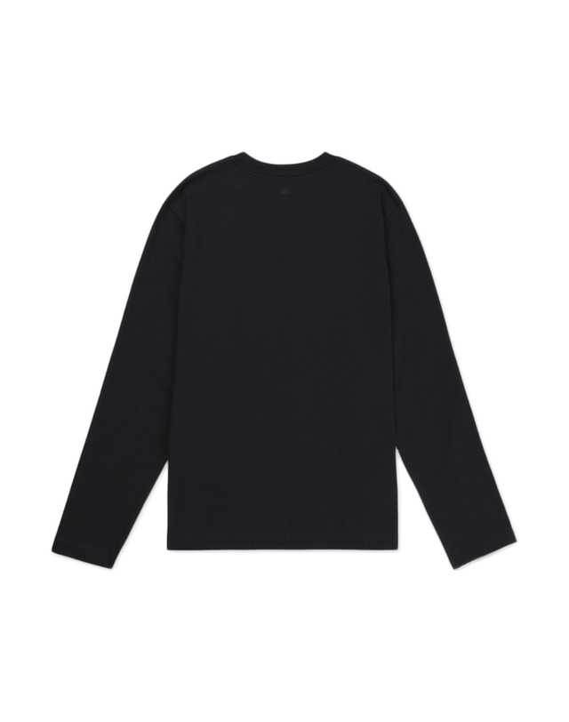 아미 25FW 스몰 로고 롱슬리브 블랙 BFUTS235 724 001 착용컷
