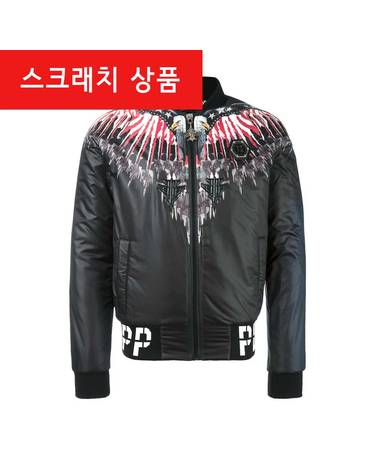 스크래치 이글프린팅 봄버 자켓 블랙 HM241325 02