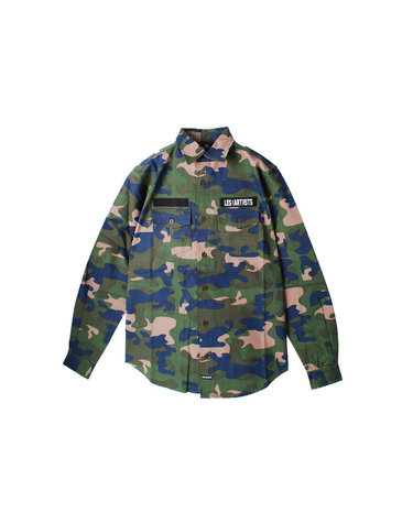 로고 패치 캔버스 셔츠 카모 LA04SCV26CAMO