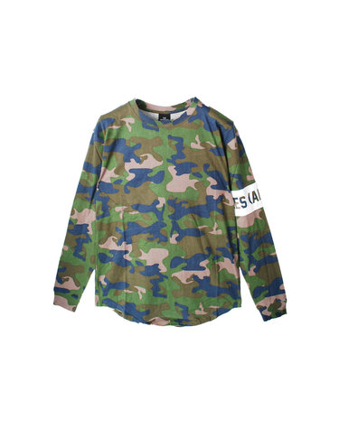 완장 프린팅 롱슬리브 티셔츠 LA04TML8100CAMO