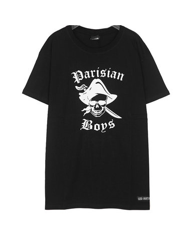 파리지앵 스컬프린팅 티셔츠 블랙 LA04TEE84BK