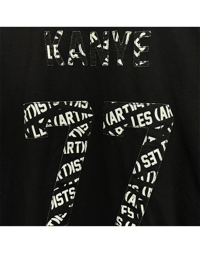 레스아티스트 풋볼 칸예 긴팔 티셔츠 블랙 ART-1215 TEE ML KANYE 77 착용컷
