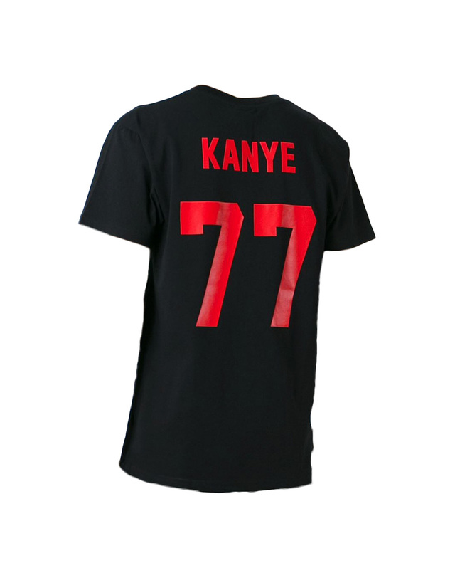 레스아티스트 칸예 레드넘버 반팔 티셔츠 ART-712 KANYE 77 착용컷