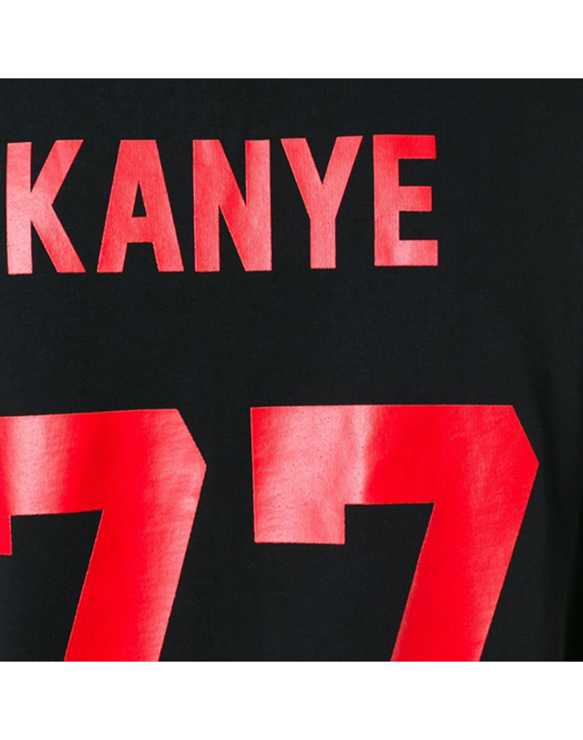 레스아티스트 칸예 레드넘버 반팔 티셔츠 ART-712 KANYE 77 착용컷