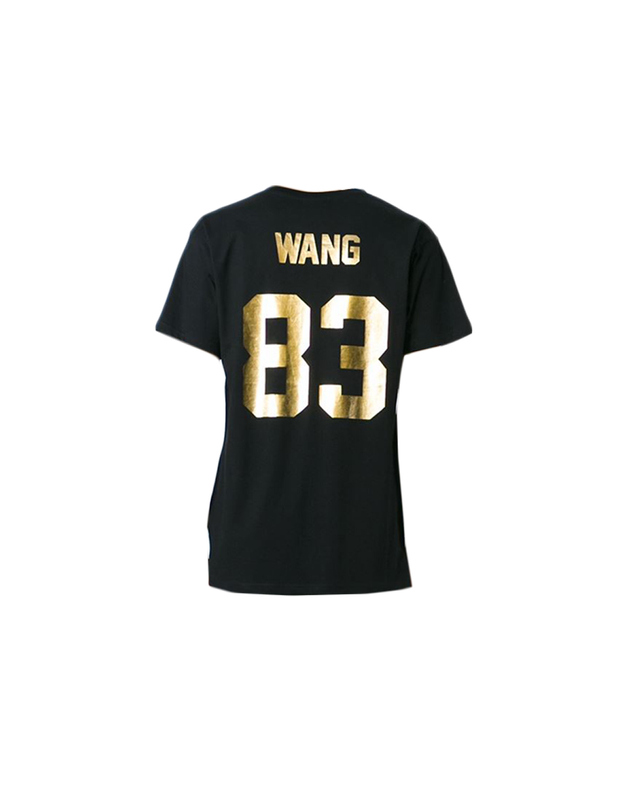 레스아티스트 풋볼 왕 골드넘버 티셔츠 블랙 WANG 83 착용컷