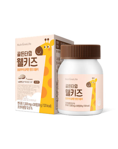 뉴트리원 골든타임 웰키즈 성장기 CBP 우유 칼슘 꿈이 크는 30정, 1개