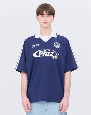 [시즌오프][HAZZYS PHIZ] 레터링 트랙 반팔티셔츠