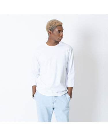 라운드넥 7부 티셔츠 Cropped Sleeve T (WHITE)