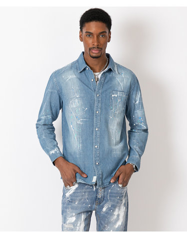 스플래시 데님 셔츠 Splash Denim Shirt (DENIM)