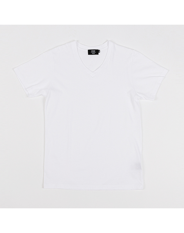 스트라이크 [2PACK] 브이넥 반팔 티셔츠 (WHITE & BLACK) 착용컷