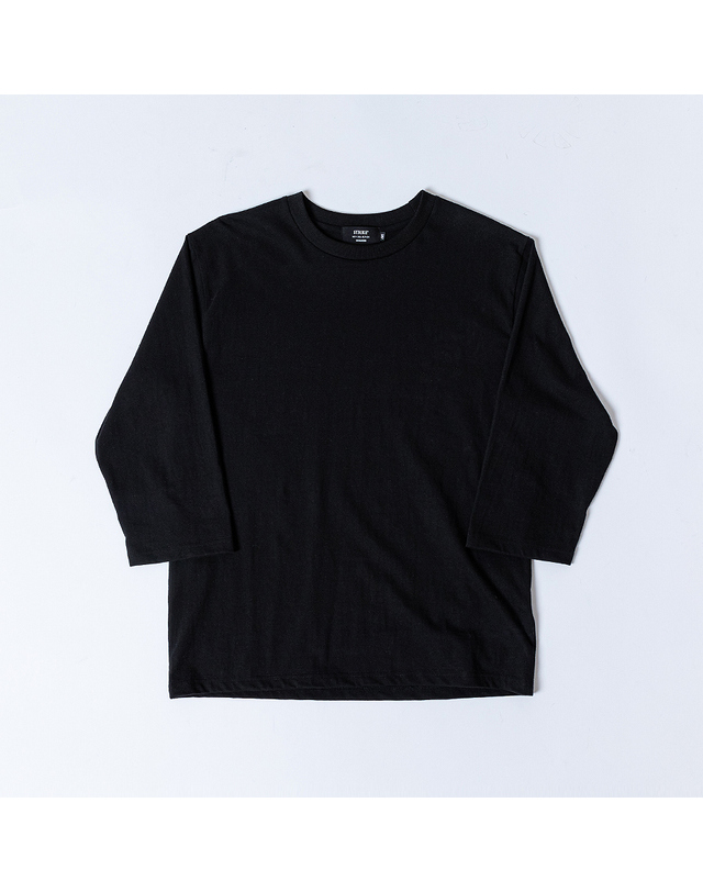 스트라이크 라운드넥 7부 티셔츠 Cropped Sleeve T (BLACK) 착용컷