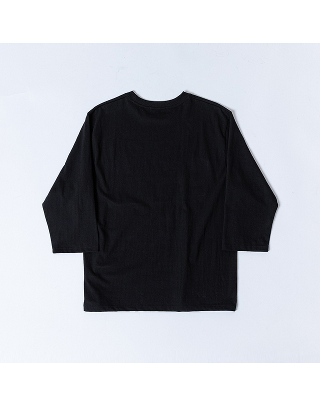 스트라이크 라운드넥 7부 티셔츠 Cropped Sleeve T (BLACK) 착용컷