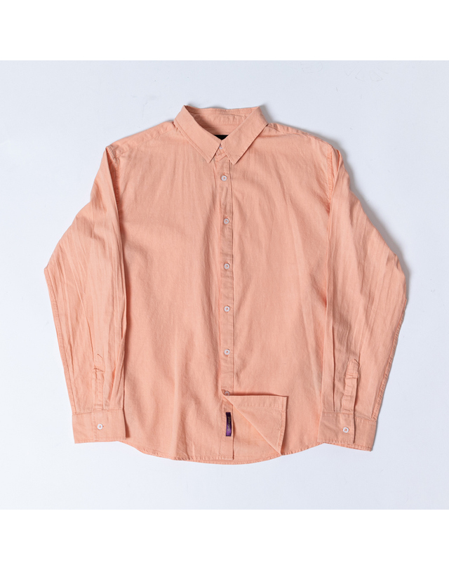 스트라이크 린넨 드롭 릴랙스 셔츠 (APRICOT) 착용컷