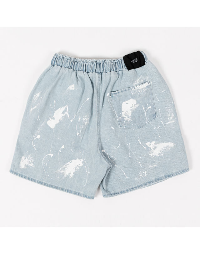 스트라이크 블리치 라이트 데님 쇼츠 Bleach Light Denim Shorts (RELAX) 착용컷