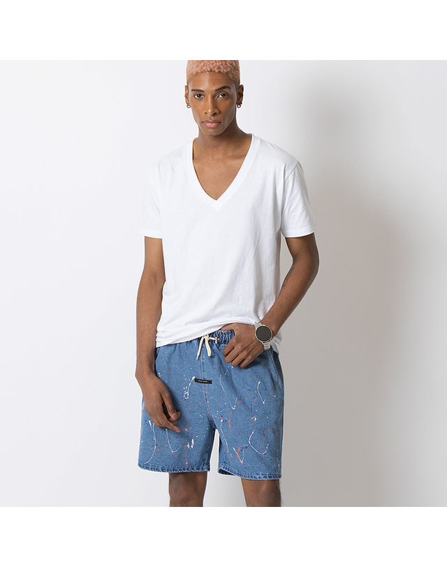 스트라이크 브리즈 워시 데님 쇼츠 Breeze Wash Denim Shorts (RELAX) 착용컷