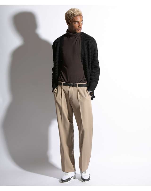 스트라이크 엘리건트 원 플리츠 트라우저스 Elegant One Pleat Trousers (BEIGE) 착용컷