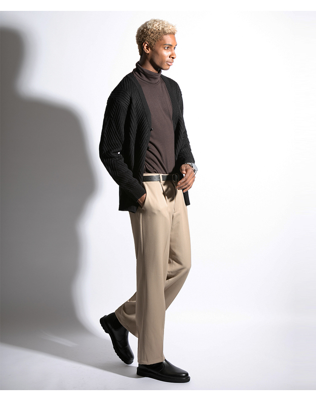 스트라이크 엘리건트 원 플리츠 트라우저스 Elegant One Pleat Trousers (BEIGE) 착용컷