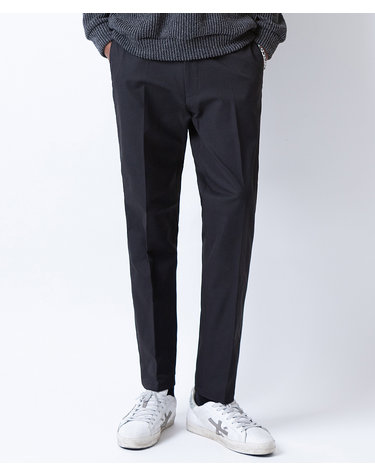 치노 슬림 테이퍼드 트라우저스(BLACK)