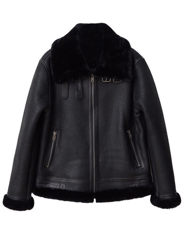 디벨로먼트 뉴 에비에이터 램스킨 무톤 재킷 (BLACK)