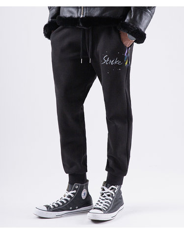 아트워크 코튼 조깅팬츠 (BLACK)