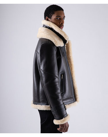 오케아노스 쉐어링 슬림 재킷 Oceanos Shearling Slim Jacket (BROWN)