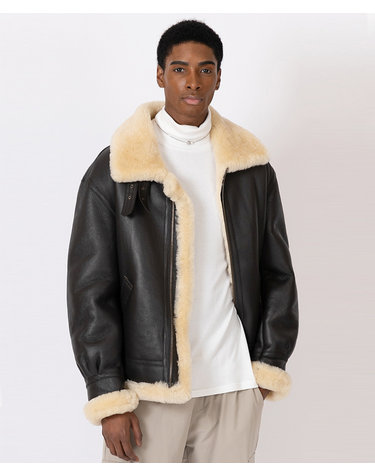 피크 뉴 에비에이터 쉐어링 재킷 Peak New Aviator Shearling Jacket (BROWN)