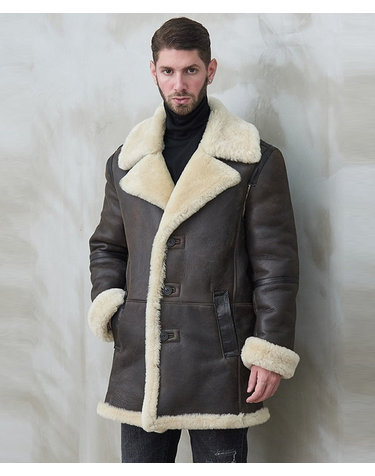 디자이어드 리치 램스킨 무톤 코트 Desired Reach Lambskin Mouton Coat (BROWN)