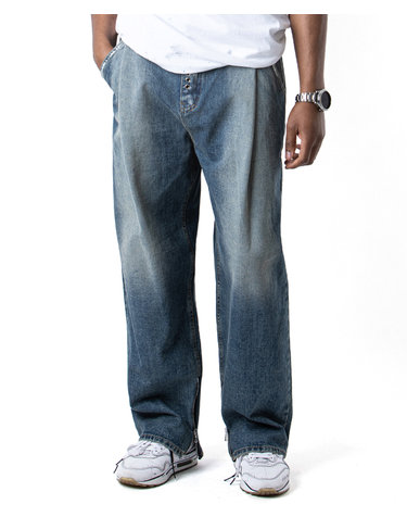 빈티지 워시 플리티드 진 Vintage Wash Pleated Jeans (WIDE)