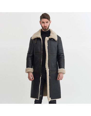 밀란 파이니스트 쉐어링 롱 코트 Milan Finest Shearling Long Coat (BLACK)