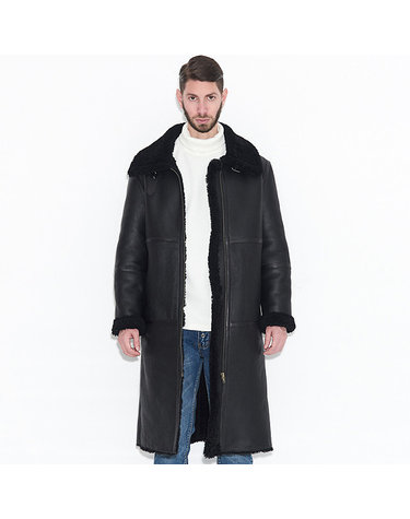 밀란 쉐어링 롱 코트 Milan Shearling Long Coat (BLACK)