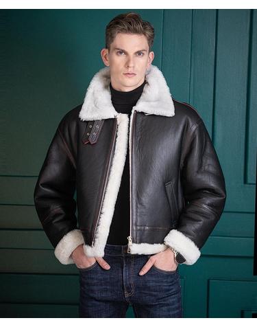 아우라노스 램스킨 쉐어링 재킷 Ouranos Lambskin Shearling Jacket (BLACK)