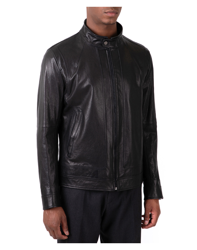 스트라이크 스텔스 슬림 램스킨 재킷 Stealth Slim Lambskin Jacket (BLACK) 착용컷