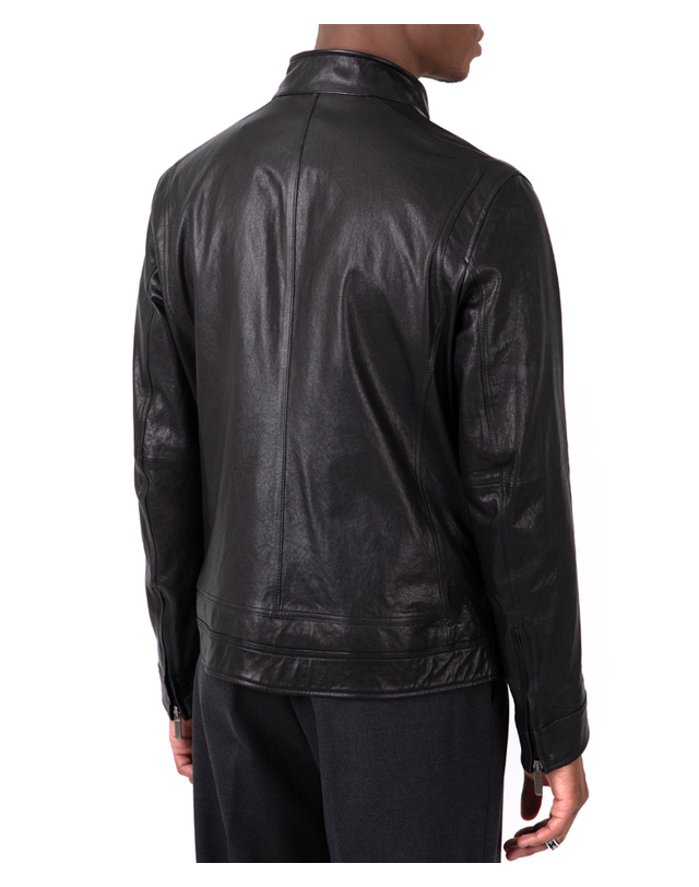 스트라이크 스텔스 슬림 램스킨 재킷 Stealth Slim Lambskin Jacket (BLACK) 착용컷