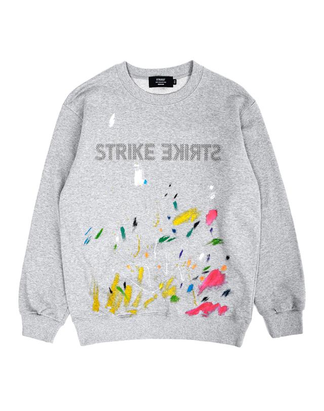 스트라이크 스터디드 페인트 액센트 스웨트셔츠 Studded Paint Accents Sweatshirt (GREY) 착용컷