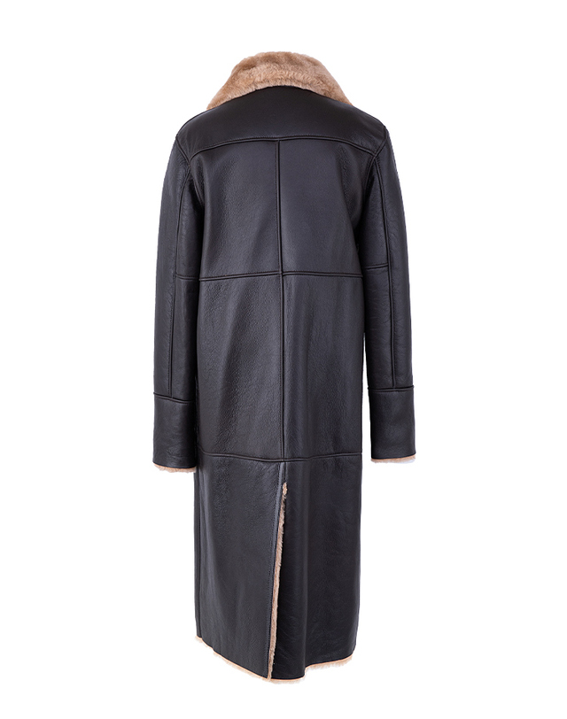 스트라이크 에레부스 쉐어링 슬림 롱 코트 Erebus Shearling Slim Long Coat (BROWN) 착용컷