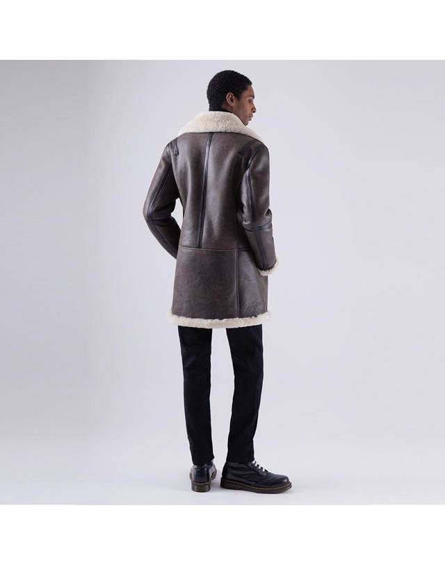 스트라이크 디자이어드 리치 램스킨 무톤 코트 Desired Reach Lambskin Mouton Coat (BROWN) 착용컷