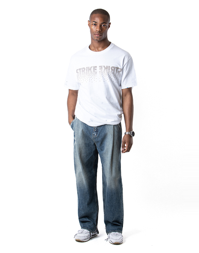 스트라이크 빈티지 워시 플리티드 진 Vintage Wash Pleated Jeans (WIDE) 착용컷