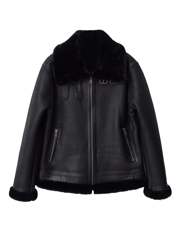 스트라이크 디벨로프드 램스킨 무톤 재킷 Developed Lambskin Mouton Jacket (BLACK) 착용컷