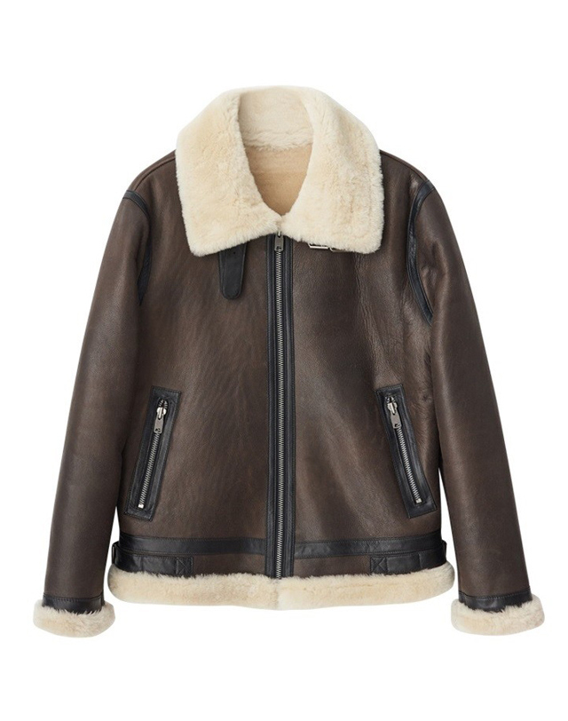 스트라이크 디벨로프드 램스킨 무톤 재킷 Developed Lambskin Mouton Jacket (BROWN) 착용컷