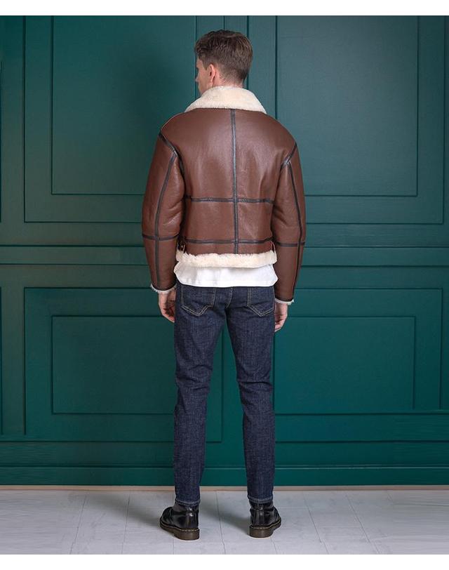 스트라이크 아우라노스 램스킨 쉐어링 재킷 Ouranos Lambskin Shearling Jacket (BROWN) 착용컷