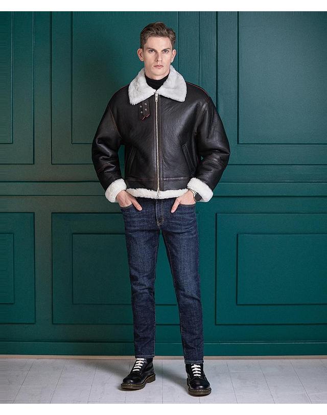 스트라이크 아우라노스 램스킨 쉐어링 재킷 Ouranos Lambskin Shearling Jacket (BLACK) 착용컷