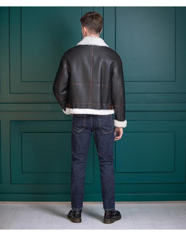스트라이크 아우라노스 램스킨 쉐어링 재킷 Ouranos Lambskin Shearling Jacket (BLACK) 착용컷