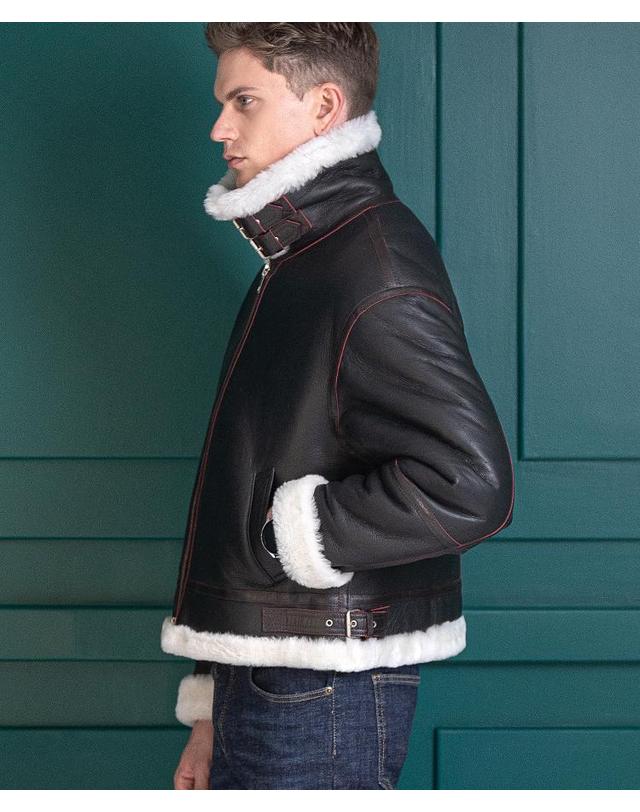 스트라이크 아우라노스 램스킨 쉐어링 재킷 Ouranos Lambskin Shearling Jacket (BLACK) 착용컷
